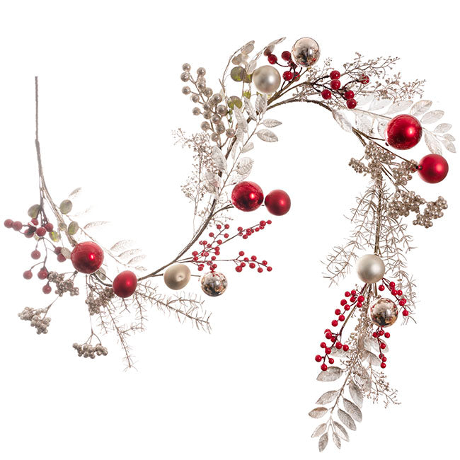 Mixed Berry & Bauble Luxe Garland Champagne (150cmL)