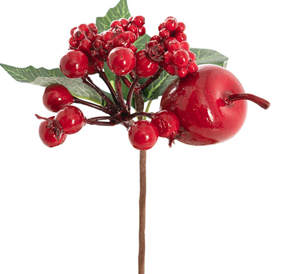 Christmas Apple & Mini Pomegranat RED - Wreath Add On