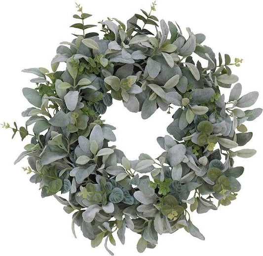 Luscious Lambs Ear Wreath Green