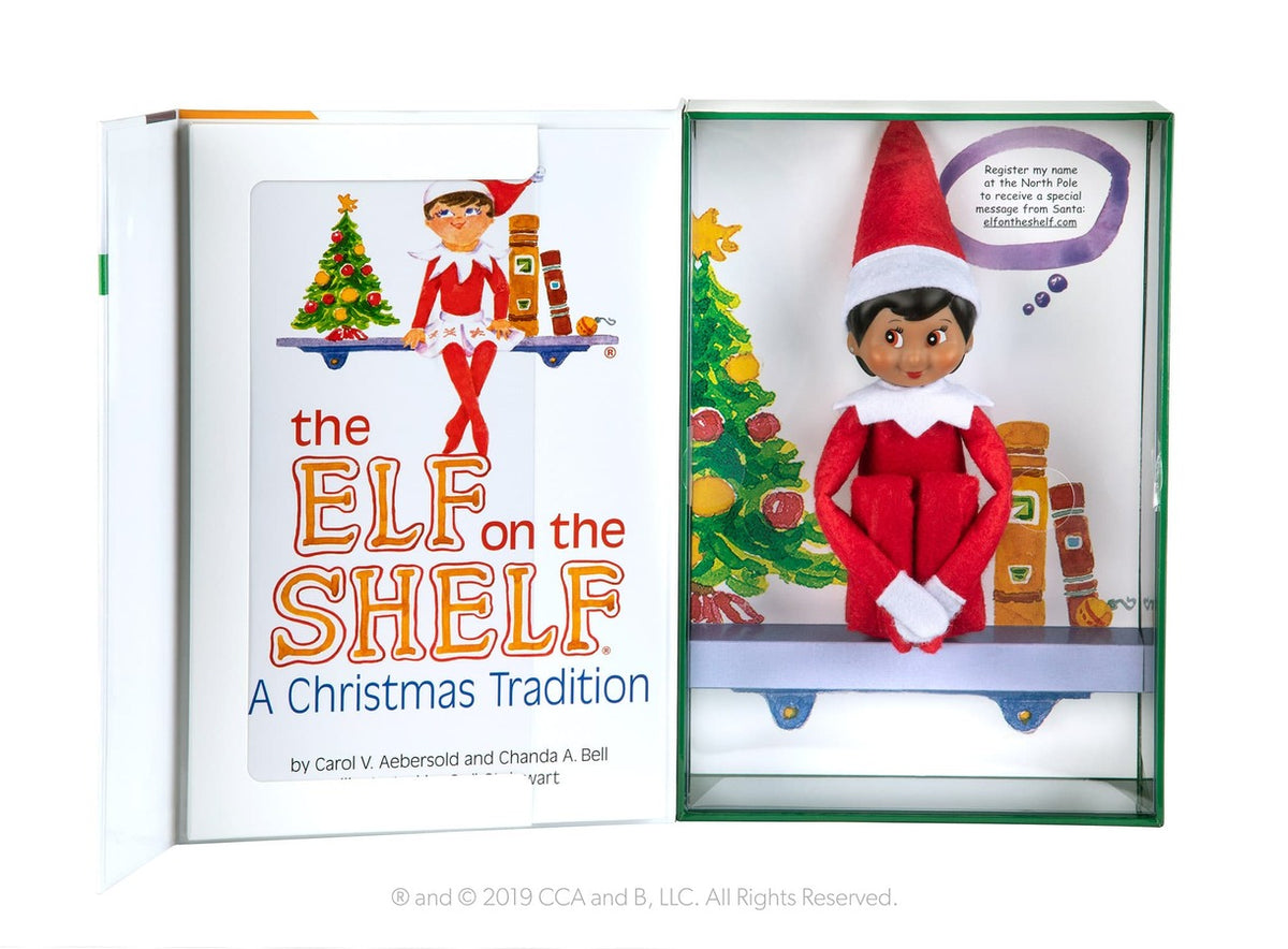 Merlin Elf ELF ON THE SHELF - Girl (Dark skin) – Merlino's Christmas Trees