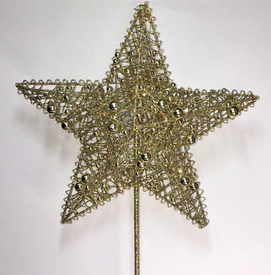 Gold Tree Top Star - Small 20cm